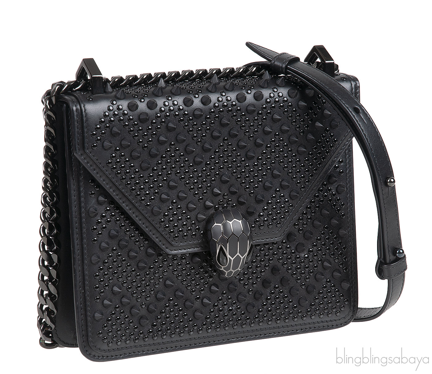 X Nicholas Kirkwood Black Serpenti Forever Crossbody Bag