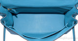 Kelly 35 Blue Turquoise Togo GHW