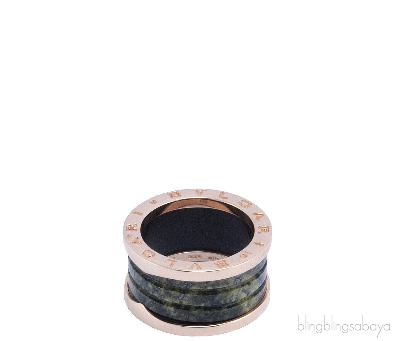 B.Zero1 Rose Gold Marble Ring