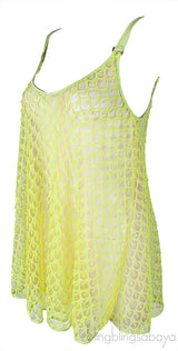 Neon Green Sheer Cami Top