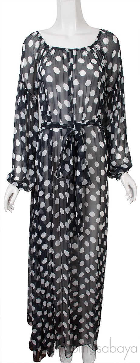 Polka-dot Chiffon Nightdress