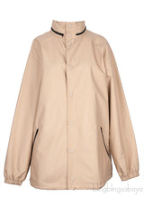 Beige Logo Hoodie Windbreaker