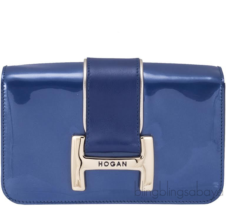 Navy Blue Patent Cross-body Bag