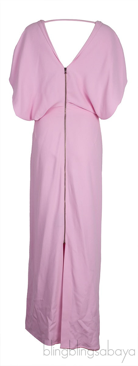 Lorre Cape-effect Ruffled Crepe Gown