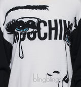 Face & Logo Black Long Sweater