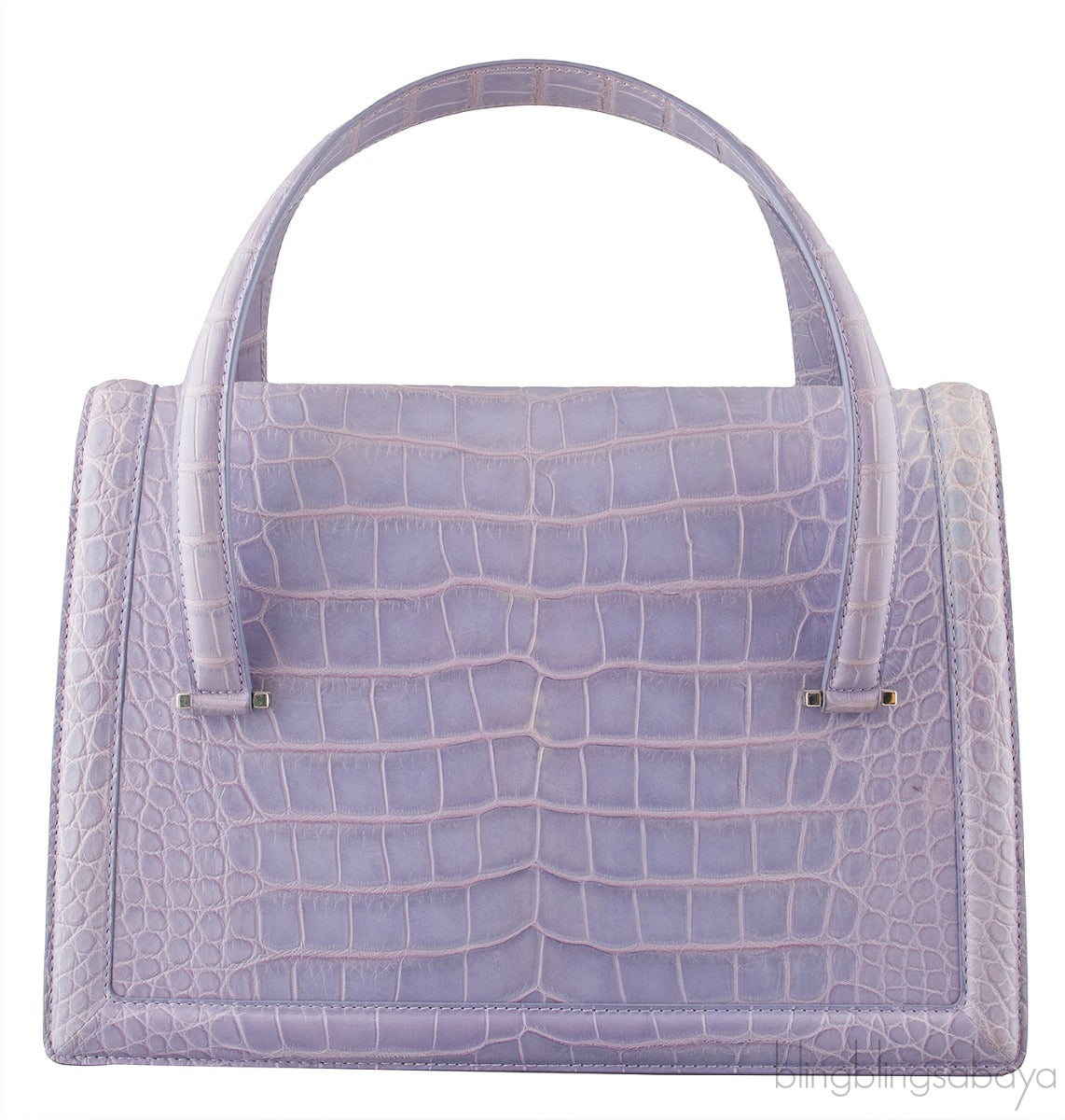 Christian Dior Mitzah Lilac  Crocodile Medium Tote