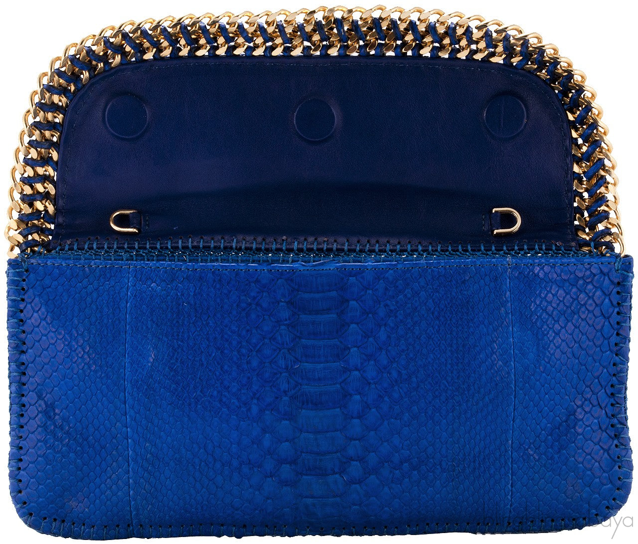 Blue Electric Python Clutch