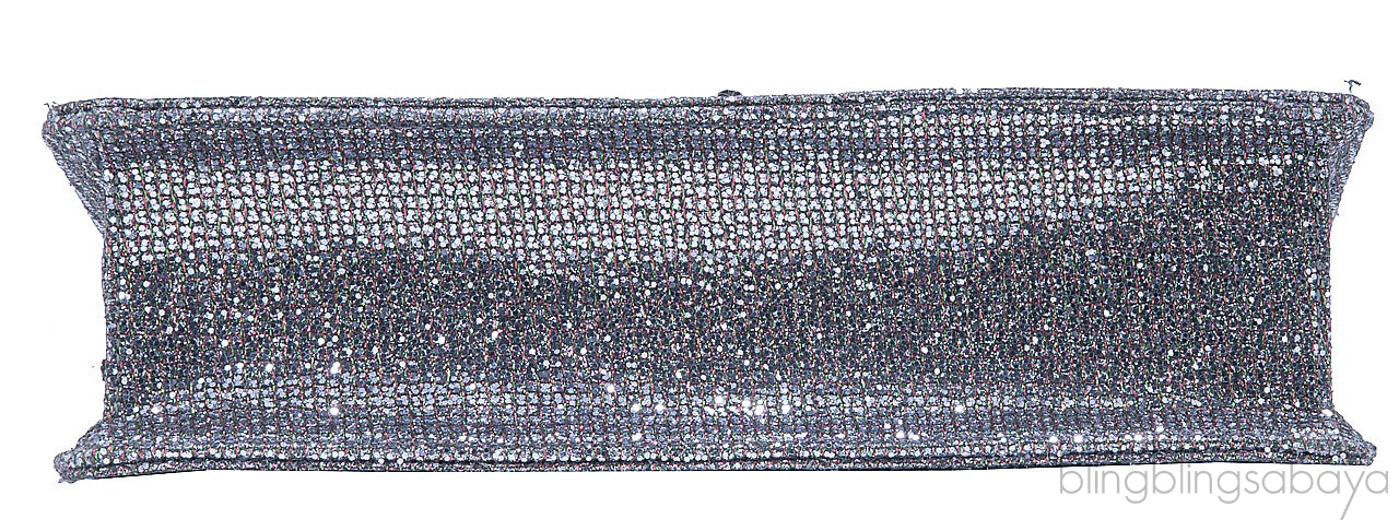 2.55 Silver Quilted Glitter Flap Bag