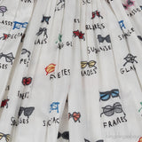 Beau Loves White Printed Pleated Kid Skirt
