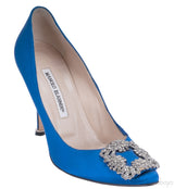 Blue Hangisi Satin Pump
