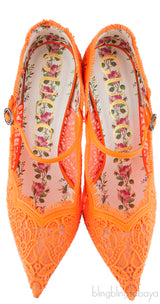 Gucci Corded Lace Virginia  Mary Jane Pumps