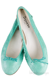 Green Python Ballet Flat