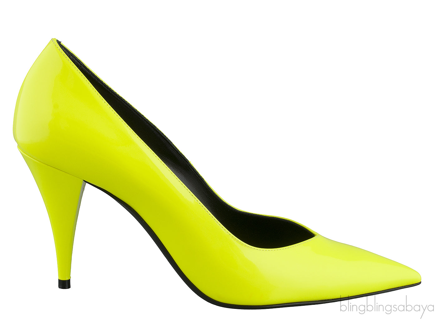 Neon Green Pointed Toe Heels