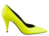 Neon Green Pointed Toe Heels