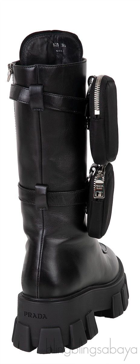 Black Monolith Leather Boots