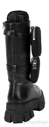 Black Monolith Leather Boots