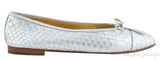 Silver Python Ballet Flat
