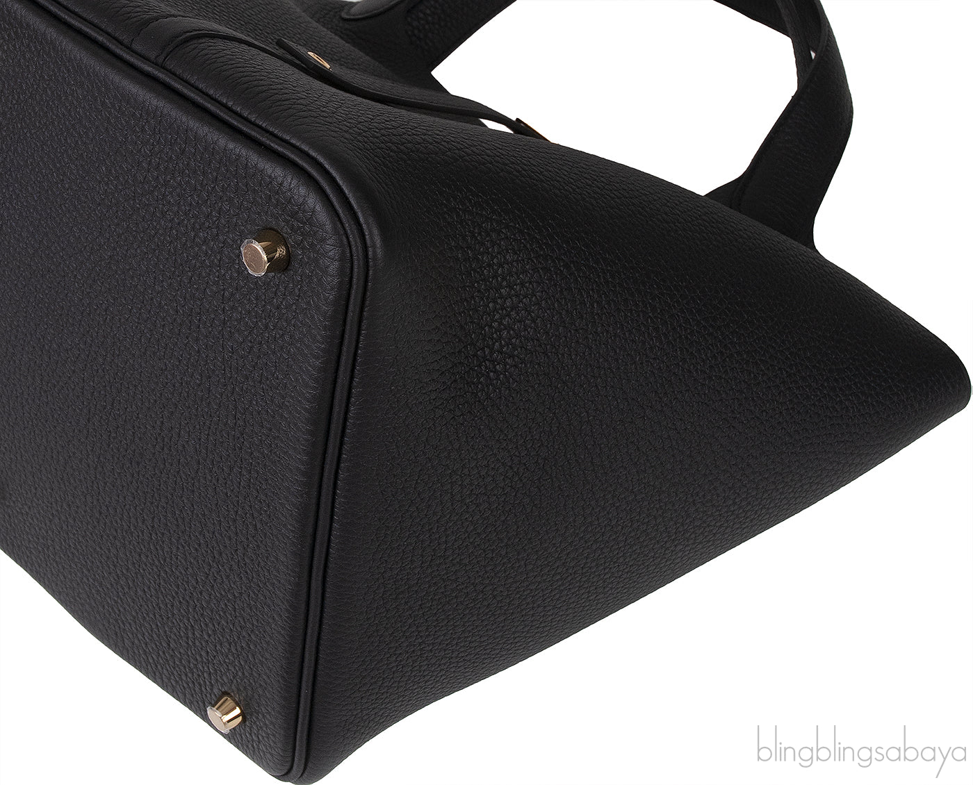 Picotin Lock 22 Black Taurillon Clemence GHW