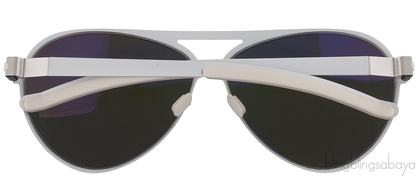 White Blue Mirrored Lens Sunglasses