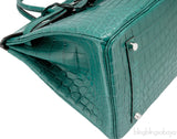 Birkin 35 Malachite Matte Crocodile
