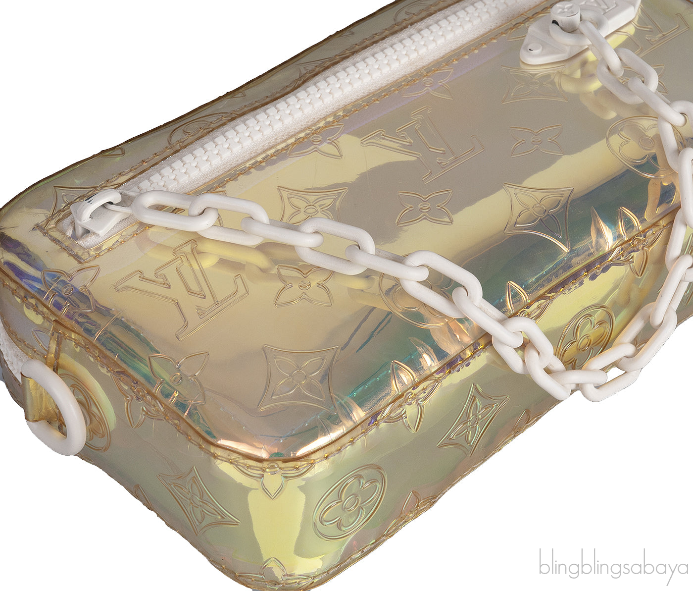 Virgil Prism Monogram Hologram Wristlet Bag