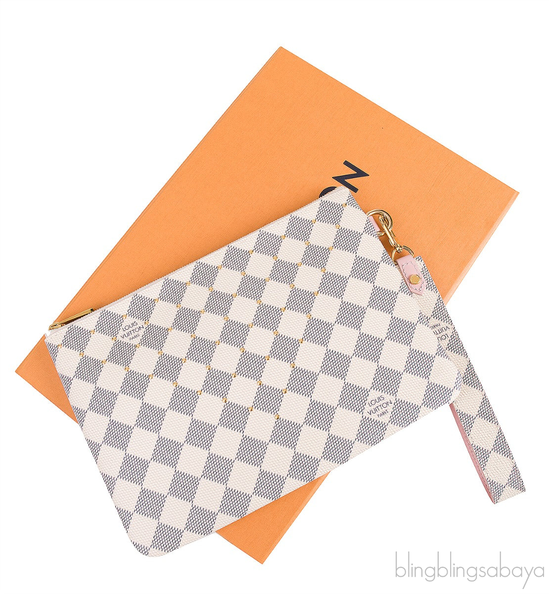 Louis Vuitton City Pouch Damier Azur Studded Clutch