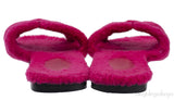 Hermes Fuchsia Oran Teddy Bear Sandals