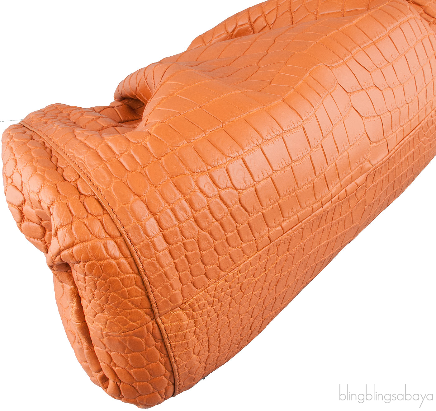 The Pouch Clutch Camel Croc
