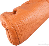 The Pouch Clutch Camel Croc