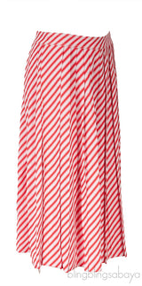 Wide Leg Red & White Trouser