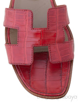 Oran Sandals Red Crocodile