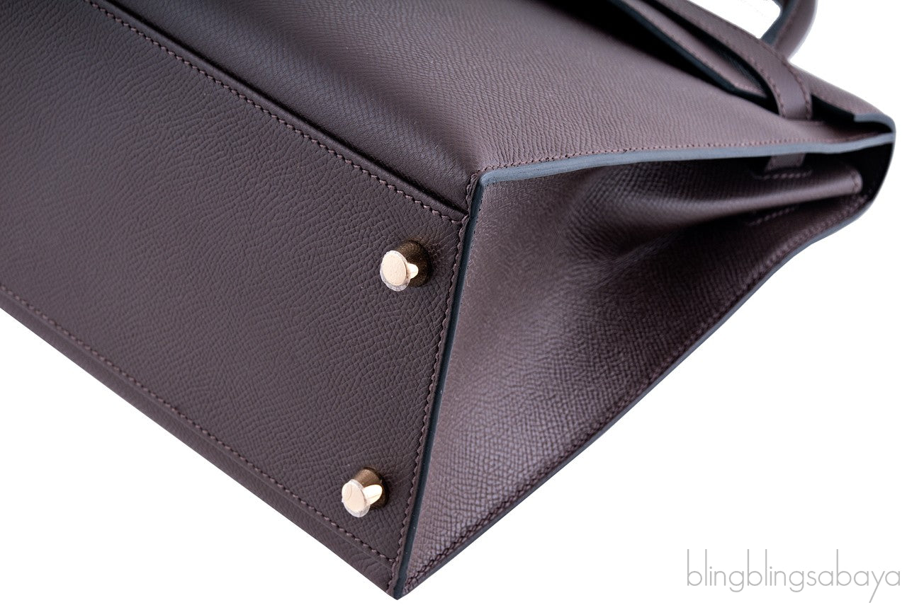 Kelly 32 Choco Sellier Epsom