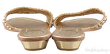 Gold Multicolor Crystal Sandals