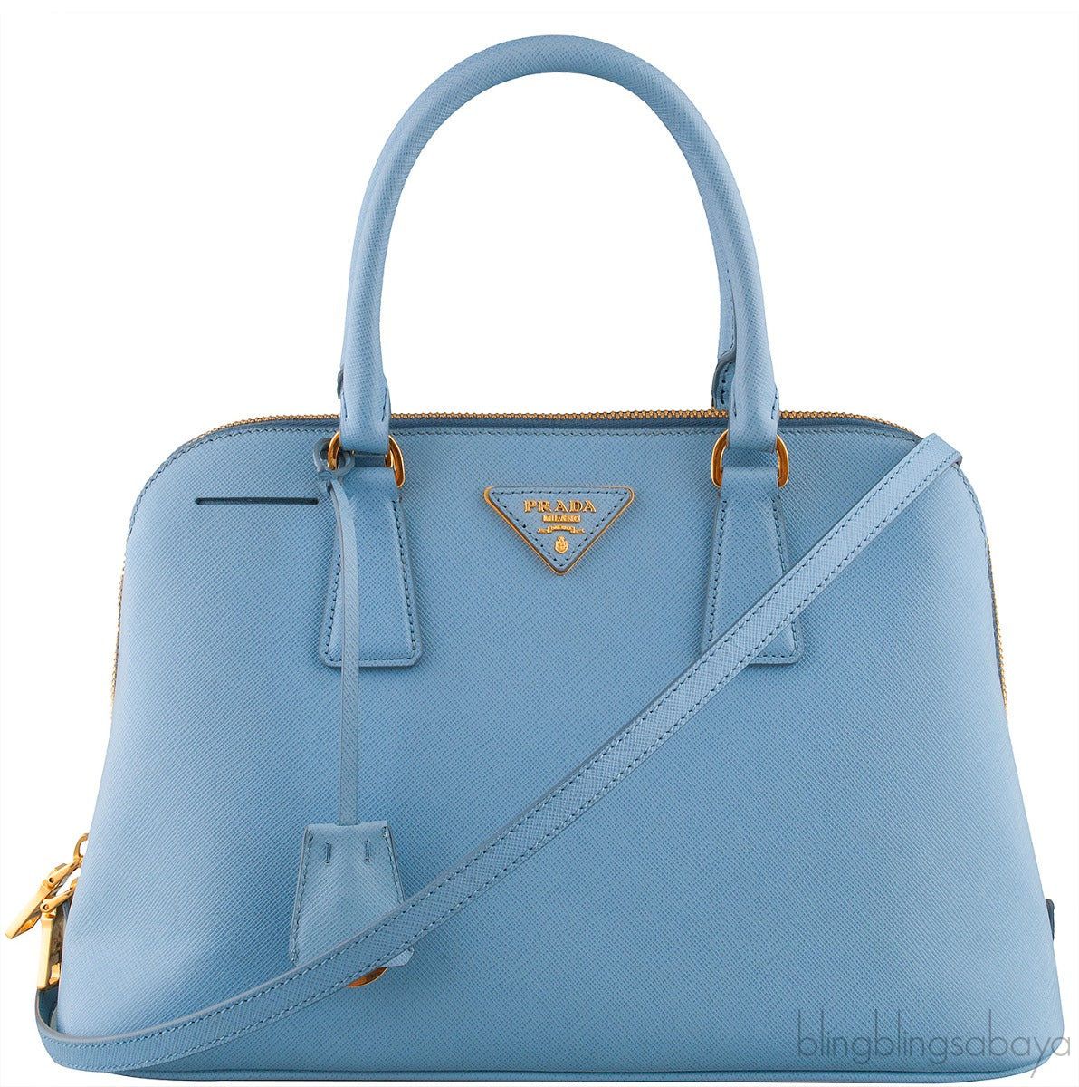 Light Blue Bowler Medium Bag