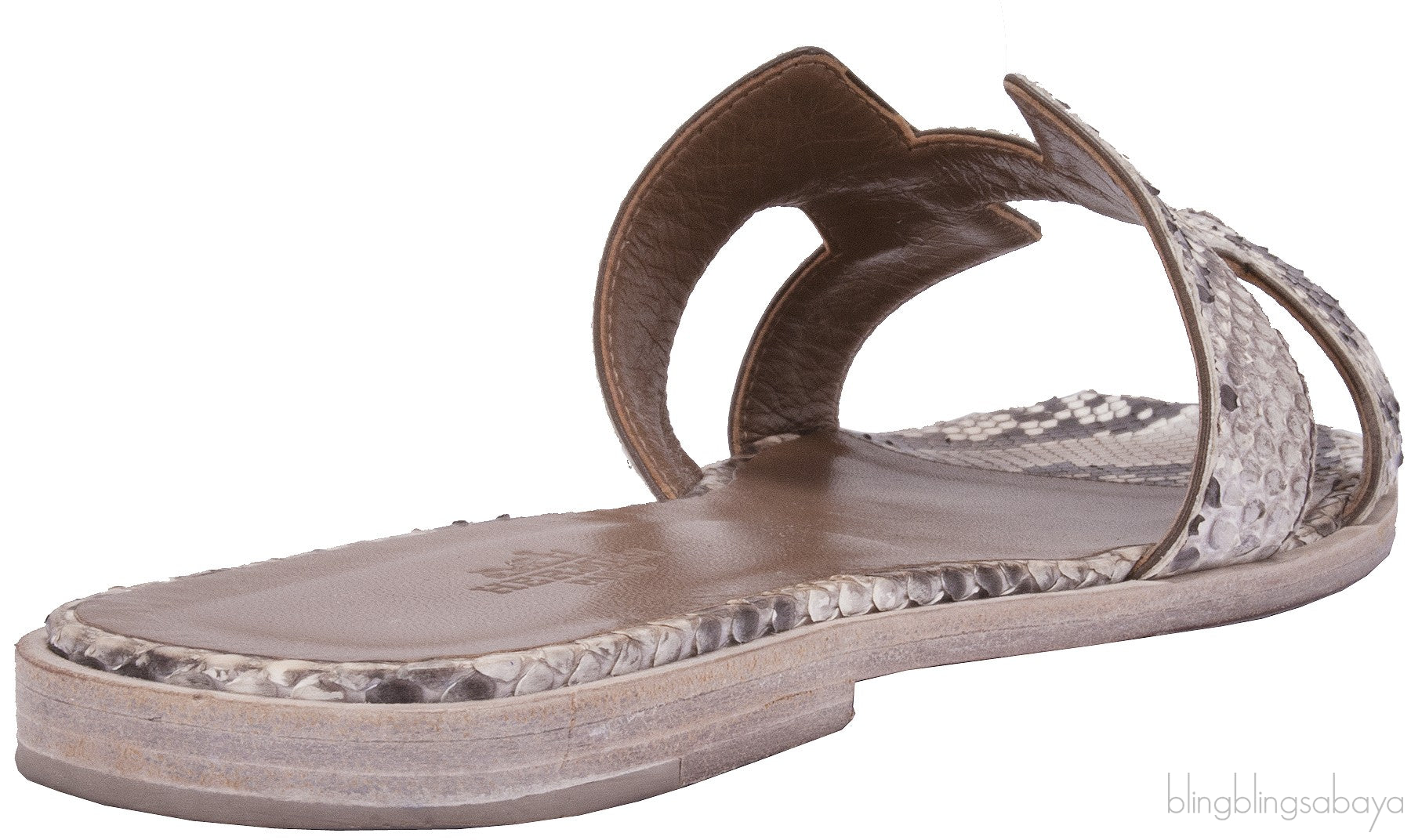Oran Sandals Natural Python