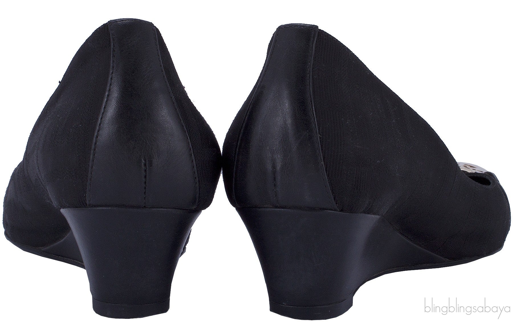Mid-Heel Wedge Medallion Flats