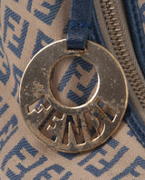 Fendi Blue FF Printed Canvas Hobo