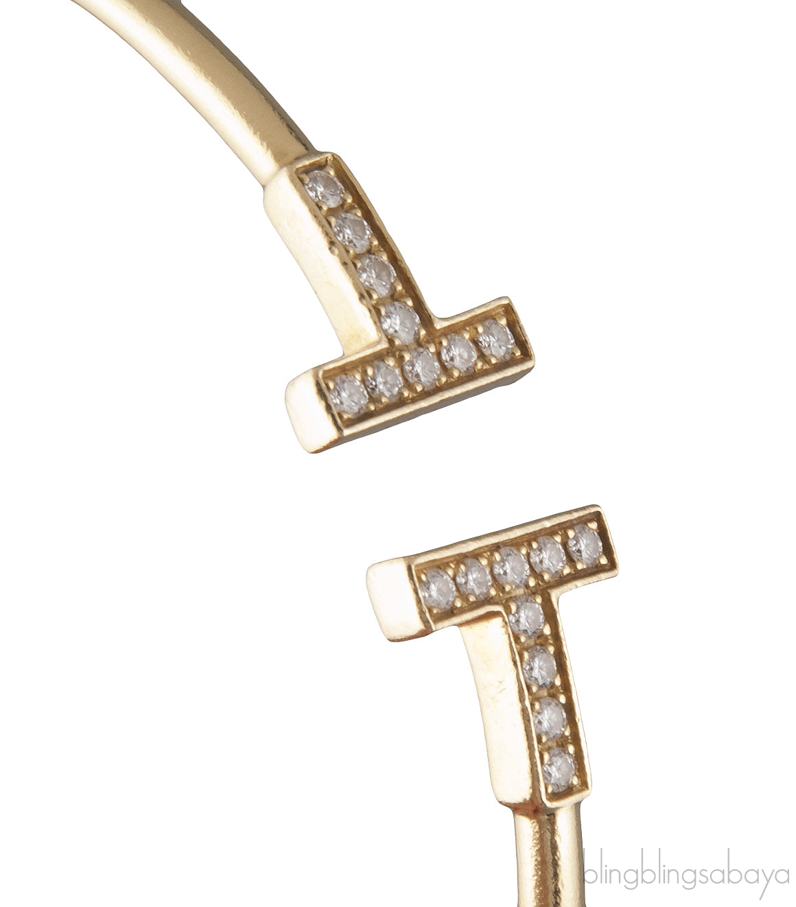 T Diamond Wire Bracelet