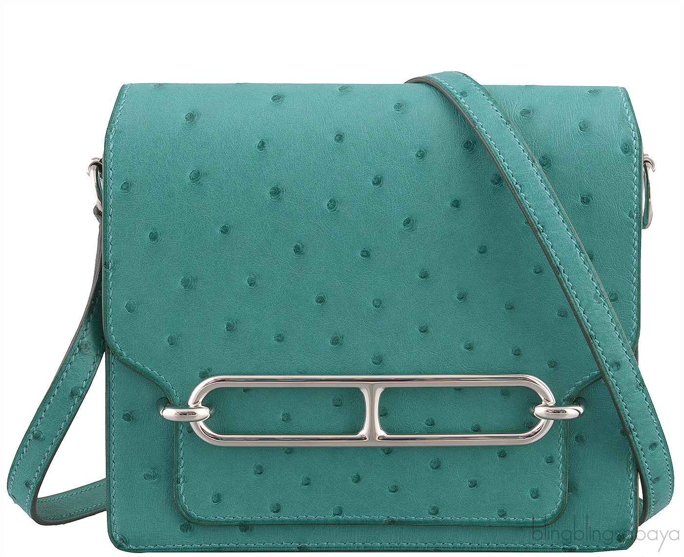 Mini Sac Roulis 18 Ostrich Vert Verone