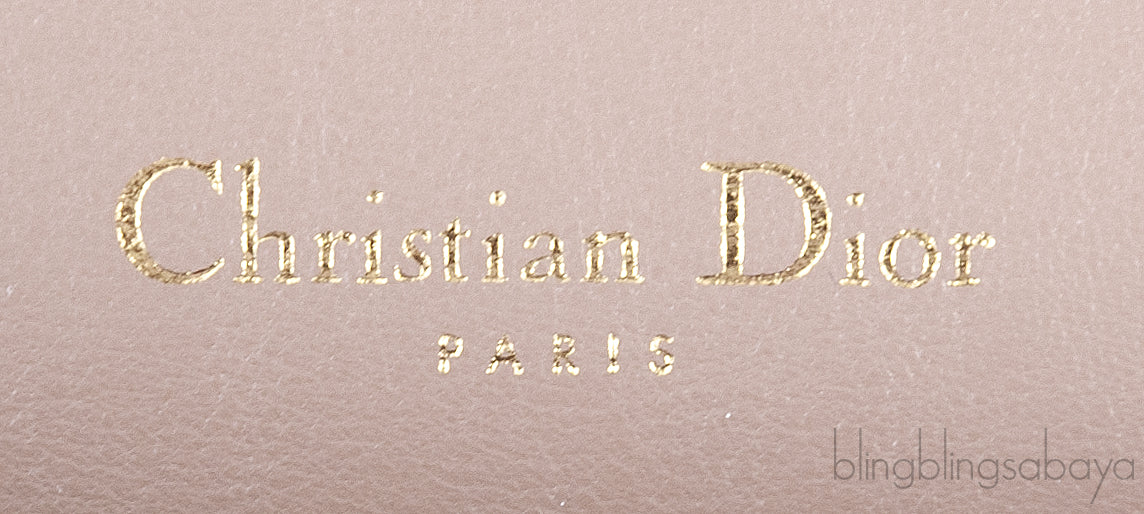 Lady Dior Pouch Warm Taupe Patent Cannage
