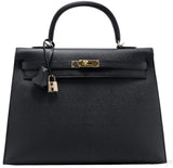 Kelly 35 Black Sellier Epsom GHW