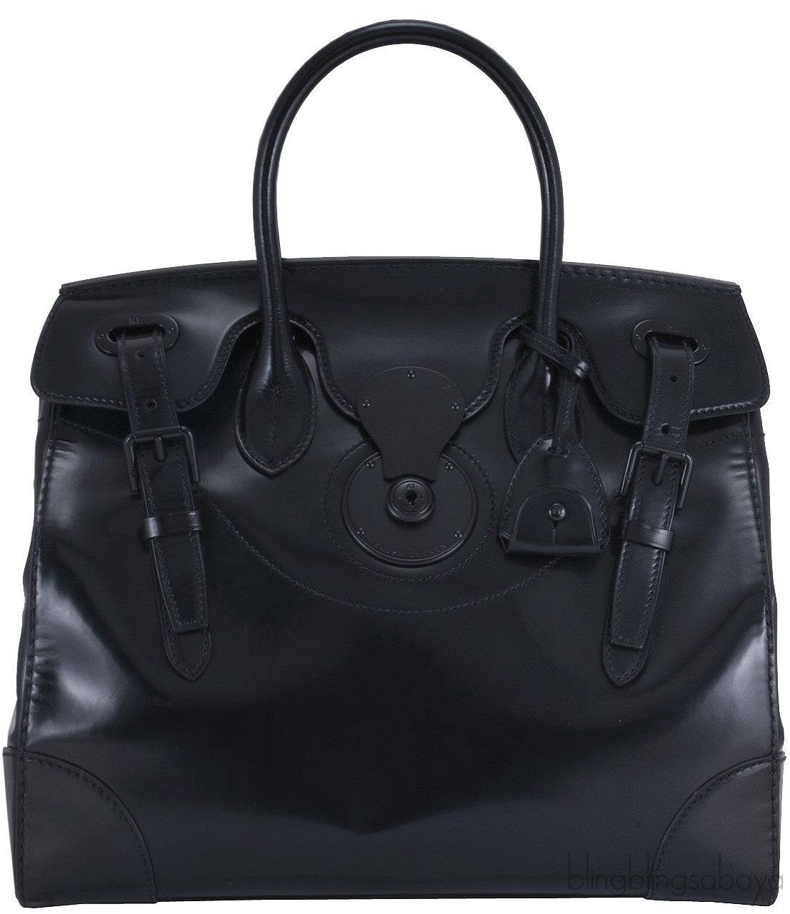 So Black Patent Soft Ricky Bag