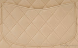 Classic Beige Matte Quilted Flap Bag