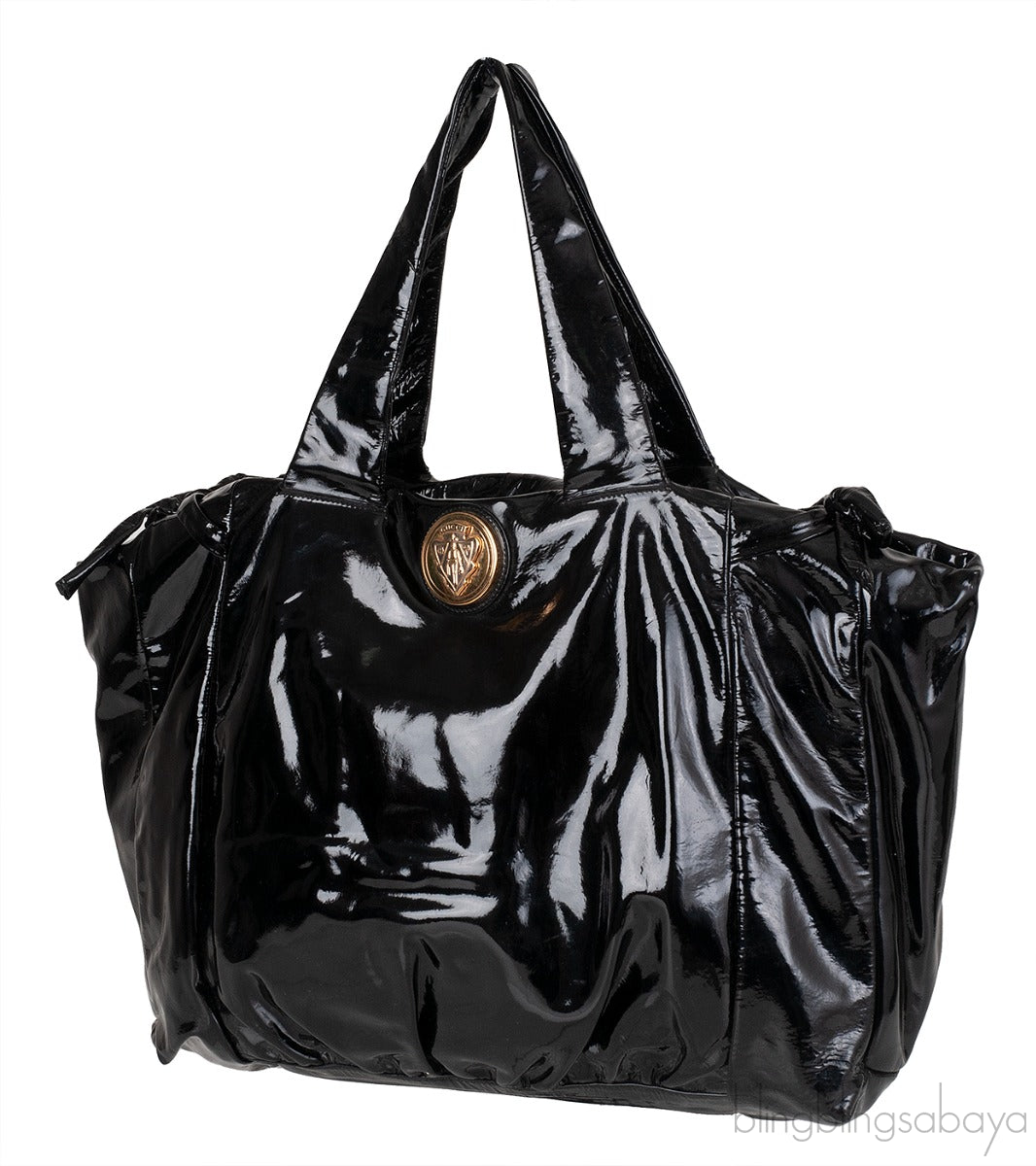 Hysteria Black Patent Leather Tote