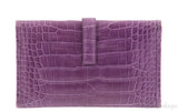 Crocodile Jige Elan Mini Clutch Violet