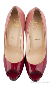 Ombre Patent Peep Toe Heels