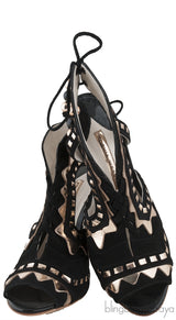 Cut-out Suede Leather Sandals