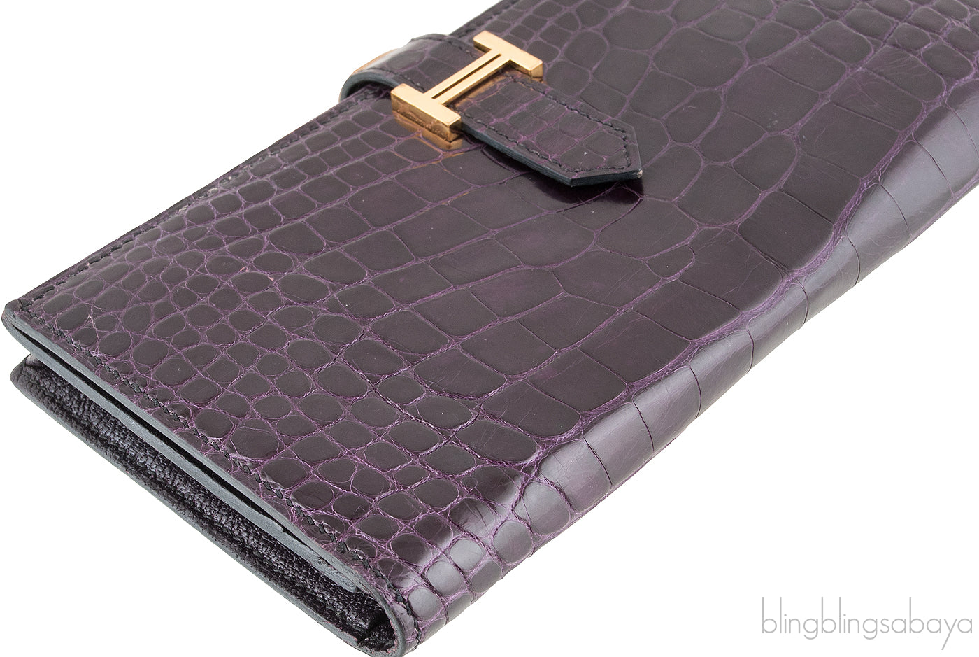 Bearn Amethyst Crocodile Wallet