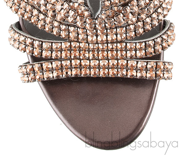 Gun Metal Heeled Sandals