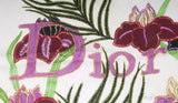 Ivory Floral Print Silk Scarf